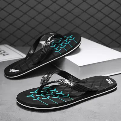 Factory Direct Sales 2026 Summer New Style Slippers for Men, Non-Slip Beach Flip-Flops, Flip-Flops for Home Use