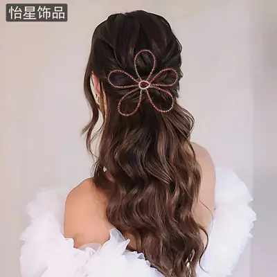 Yixing New Rhinestone Hairpin Mori Flower Comb