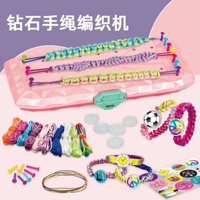 Pink Girl's DIY Braided Bracelet Toy Set