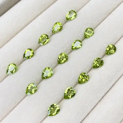 Peridot Teardrop Cabochon for Rings & Earrings