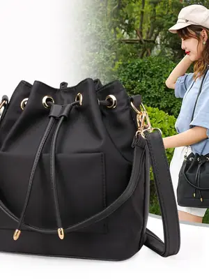 Purple Korean Style Shoulder Crossbody Bag Large Capacity