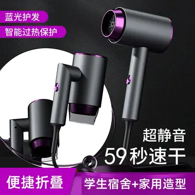 Rotating Folding Hair Dryer with Purple Finish