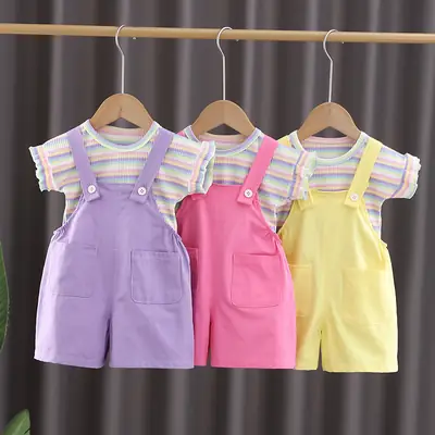 Pink Cotton Vest Suit for Boys Summer