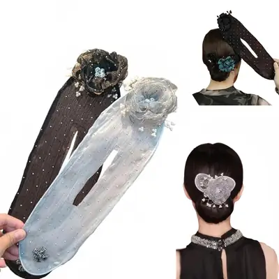 Twist Clip Hair Belt with Flower Decor