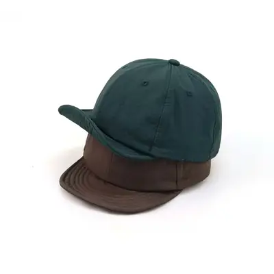 Men's Twogled Cap Brown Green Quick Dry