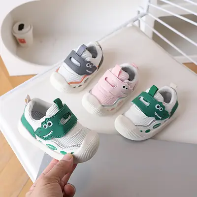 Baby Toddler Shoes 2026 Spring New Style Little Dinosaur Casual Children's Shoes Kindergarten Toddler Shoes Baby Shoes