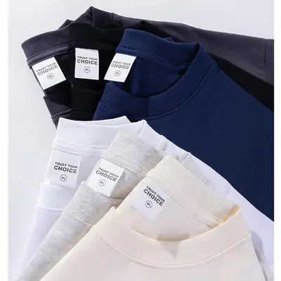 Men Flap Pocket T-Shirt 260g Cotton Cream