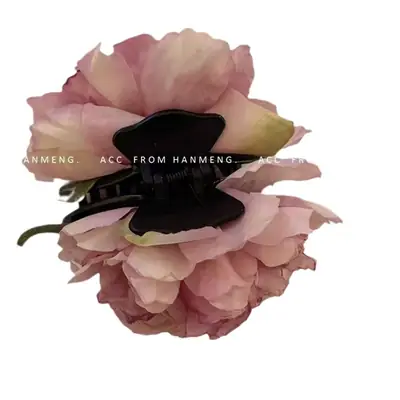 Spring Peony Flower Hair Clips for Women
