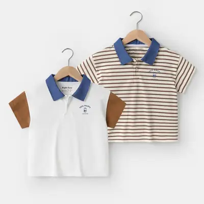Boys Striped Polo Shirt Summer U14588