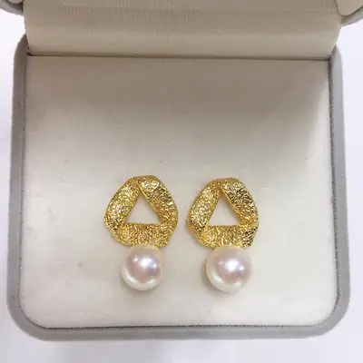 18K Gold-Filled Pearl Earrings for Women
