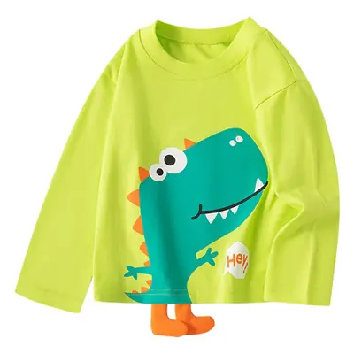 Kids Green Dinosaur Long Sleeve T-Shirt