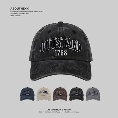 2024 Embroidered Washed Korean Baseball Caps for Men Women