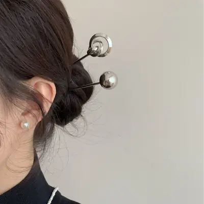 Modern Silver Hairpin for Women & Girls