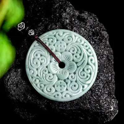 Jade Peace Buckle Pendant for Men Women