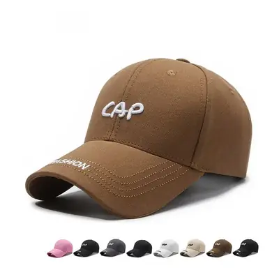 Black Spring Autumn Embroidered Cap for Men Women Adjustable Baseball Visor