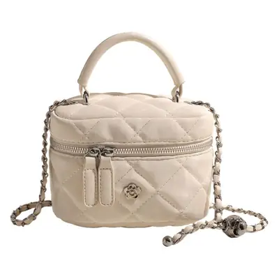 White Rhombic Chain Mini Shoulder Bag for Women