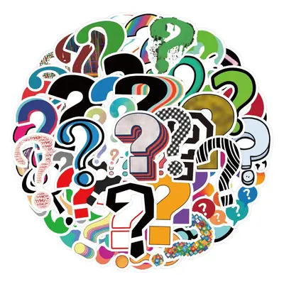 60 Question Mark Graffiti Stickers Decorative Car Laptop Handbook Cross-border Stickers Wholesale