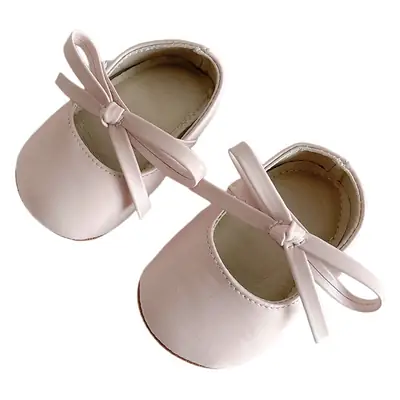 ins spring and autumn baby bowknot step front shoes female baby non-slip soft bottom non-slip heel small leather shoes western style princess shoes