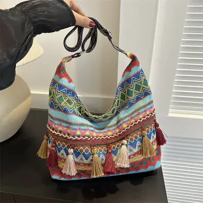Tassel Artistic Korean Tote Bag Large Capacity