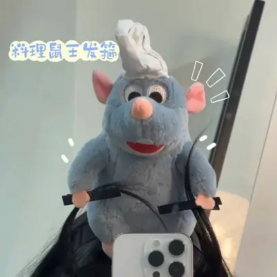 Ratatouille Plush Doll Hair Hoop Headband Red Book Same Hair Accessories High Cranial Top Cute Baby Headwear Genuine