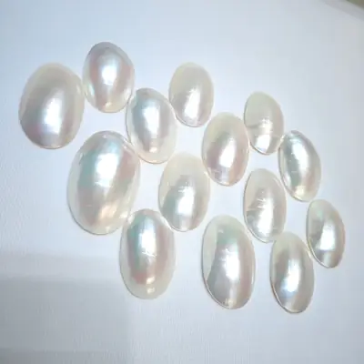 Oval Cut Pearl Beads for DIY Jewelry Decor