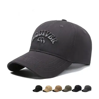 Black Korean Style Baseball Cap with Letter Embroidery