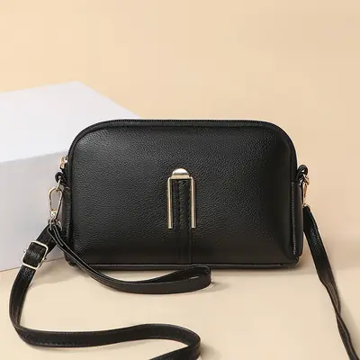 Soft Leather Shoulder Bag for Women Blue 2024