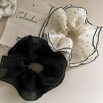 Women's Pearl Polka Dot Hair Rope Ball Hair Accessory