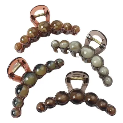 New Style Amber Pearl Hair Clip with Large Back Head