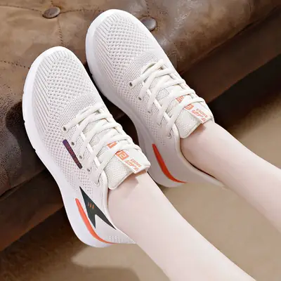 Women's 2025 Pink & Grey Running Shoes Lightweight Soft Sole