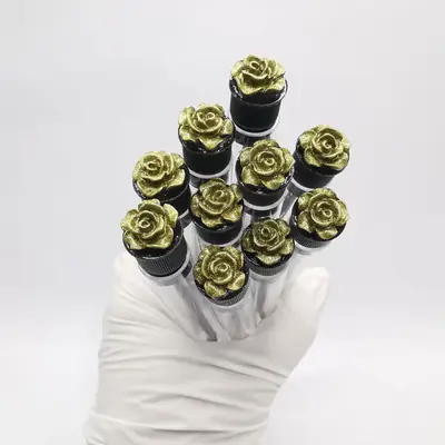 2024 Black Gold Rose Transparent Tube Eyelash Brush 4 Pack