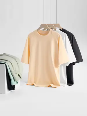 Men's 230g Ice Cotton T-Shirt Round Neck Summer