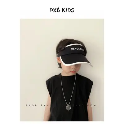 Kids Sunscreen Hat Black All-Match Summer Cap