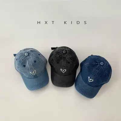 Children's Blue Embroidered Baseball Cap