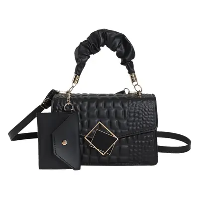 Women Korean Style White Quilted Shoulder Bag 2024