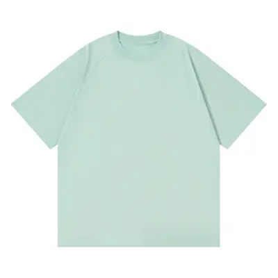 Men Ice Cotton T-Shirt Light Mint Loose Summer