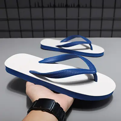 Men Blue Strap Casual Flip Flops Cross-border Plus Size