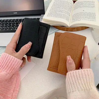 Ins Korean Style Women's Wallet Short Fashionable Multi-color Multi-card Card Bag Zipper Coin Purse Foreign Trade Multifunctional