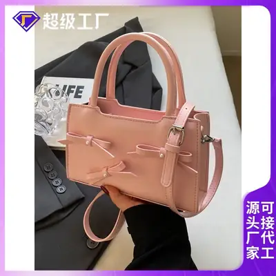 Pink Bow Shoulder Bag for Women 2024