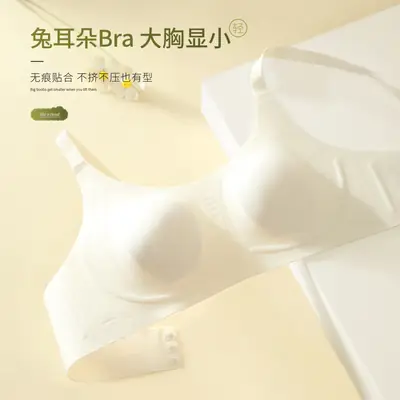 Ultra-thin Push-up Rabbit Ear Bra Black