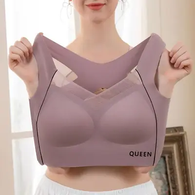 Queen Shockproof Push Up Wireless Sports Bra for Women