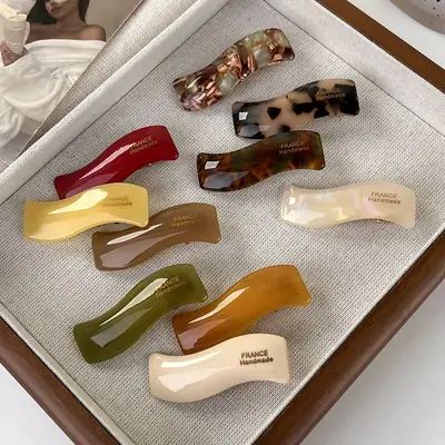Candy-Colored Acetate Hair Clip for Girls
