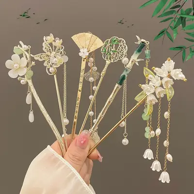 Chinese Style Tassel Hairpin for Women