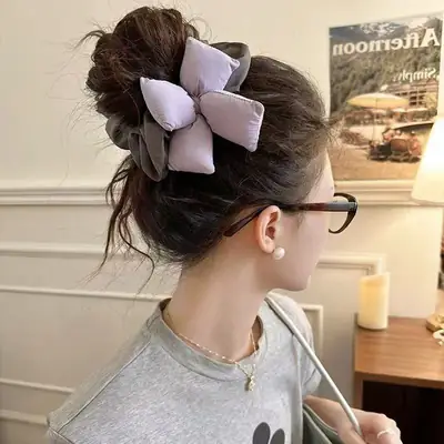 Yellow Lace Hair Scrunchie for Women