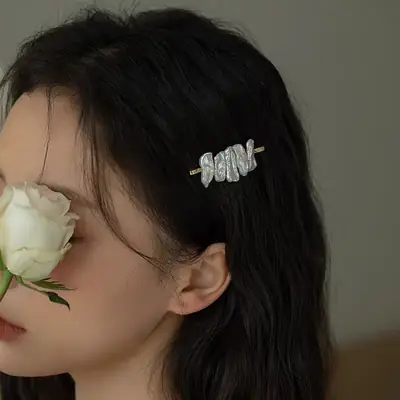 Pearl Pearl Hairpin for Women Retro Artistic Side Clip