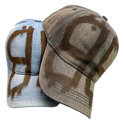 Men Sun-Proof Distressed BB Letter Baseball Cap