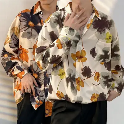Fairy Shirt Men's Printed Long Sleeve Spring Autumn