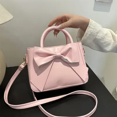 Black Bowknot Shoulder Crossbody Bag 2024