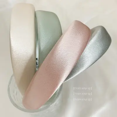 South Korea Pearl Acetate Satin Hairpin Headband Set