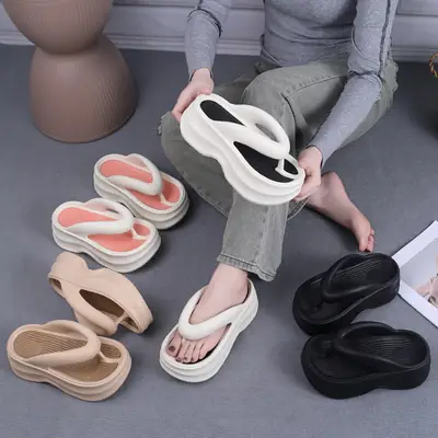 EVA Flip Flops Women Summer Thick White Black